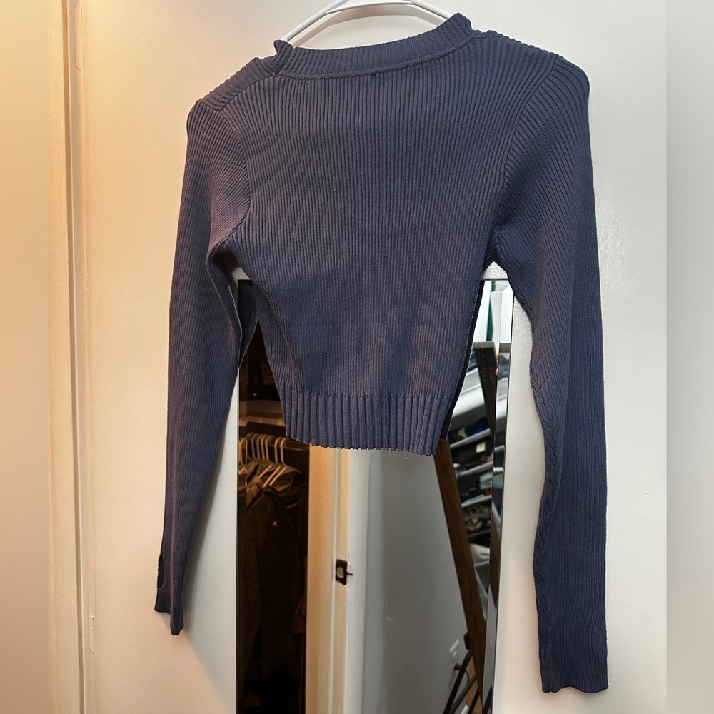 SOLD Amazon Blue Ribbed Skirt Set - Picture 5 of 6